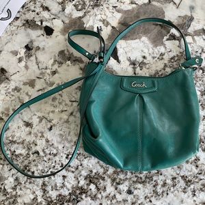Green Coach crossbody